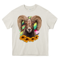 Cream bighorn sheep Heavy Core Tee - RanaPortraitStore