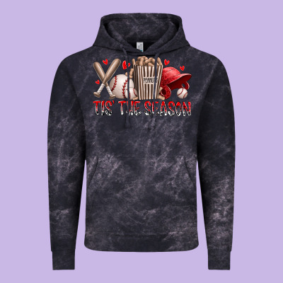 Tis The Season Baseball Vintage Hoodie Designed By Racoondesign