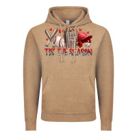 Vintage Coffee tis the season baseball Vintage Hoodie - RacoonDesign