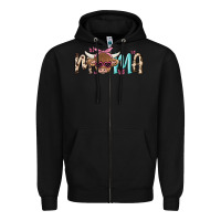 Black mama cow Zipper Hoodie - MaliasSmallBusiness