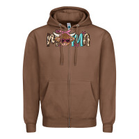 Chestnut mama cow Zipper Hoodie - MaliasSmallBusiness