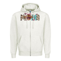 Oatmeal Heather mama cow Zipper Hoodie - MaliasSmallBusiness
