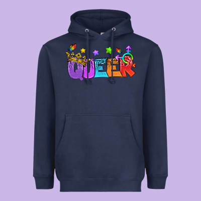 Western Queer Lgbtq+ Heavyweight Hoodie Designed By Bundleandbundleshop