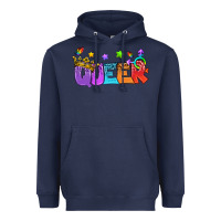 Navy Western Queer LGBTQ+ Heavyweight Hoodie - BundleAndBundleShop