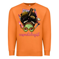Carrot Afro Messy Bun Cosmetologist Premium Sweatshirt - BundleAndBundleShop