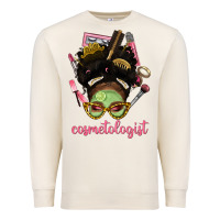 Sandshell Afro Messy Bun Cosmetologist Premium Sweatshirt - BundleAndBundleShop