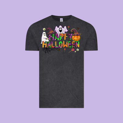 Happy Halloween Vintage Tee Designed By Adodesignshop