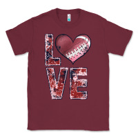 Burgundy football love Classic Tee - JahusDesignShop