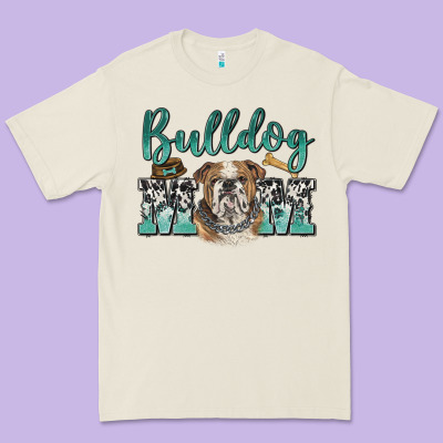Bulldog Mom Premium Tee Designed By Barkaloodesign