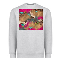Heather Grey pink glitter leopard sunflower gemstone Heavyweight Sweatshirt - JahusDesignShop