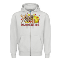 Dove Grey rub some dirt on it softball Zipper Hoodie - MaliasSmallBusiness