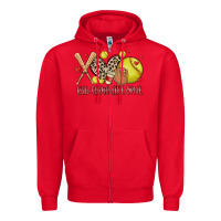 Red rub some dirt on it softball Zipper Hoodie - MaliasSmallBusiness