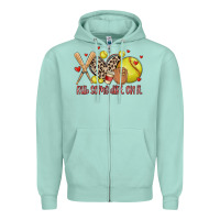Seafoam rub some dirt on it softball Zipper Hoodie - MaliasSmallBusiness