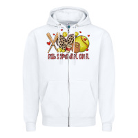 White rub some dirt on it softball Zipper Hoodie - MaliasSmallBusiness