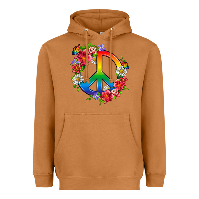 Peace Pride Lgbtq+ And Flowers Heavyweight Hoodie by BundleAndBundleShop | Teevron