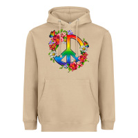 Mushroom Peace Pride LGBTQ+ And Flowers Heavyweight Hoodie - BundleAndBundleShop