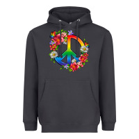 Smoke Peace Pride LGBTQ+ And Flowers Heavyweight Hoodie - BundleAndBundleShop