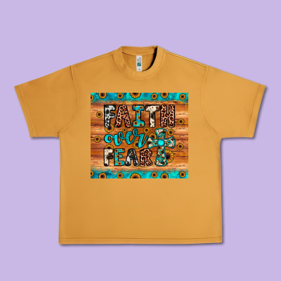 Faith Over Fear Urban Heavy Tee Designed By Jahusdesignshop