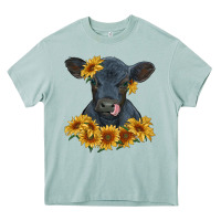 Arona black angus calf with sunflowers Heavy Core Tee - RanaPortraitStore