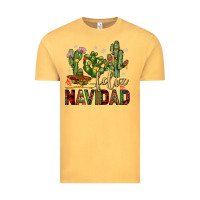 Vintage Mustard cactus feliz navidad Vintage Tee - JahusDesignShop