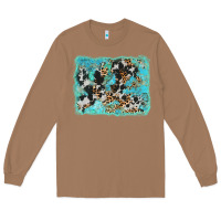 Toasted Coconut turquoise cowhide leopard background Long Sleeve Tee - AdoDesignShop