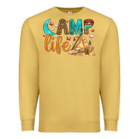 Antique Gold Camp Life Premium Sweatshirt - BundleAndBundleShop