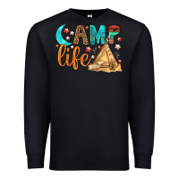 Black Camp Life Premium Sweatshirt - BundleAndBundleShop