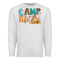 Oatmeal Heather Camp Life Premium Sweatshirt - BundleAndBundleShop
