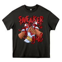 Asphalt red sneaker girl afro woman Heavy Core Tee - RanaPortraitStore