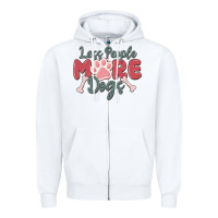 White less people more dogs Zipper Hoodie - MaliasSmallBusiness