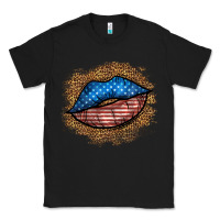 Black western 4 of july lips Classic Tee - BundleAndBundleShop