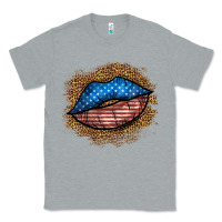 Heather Grey western 4 of july lips Classic Tee - BundleAndBundleShop