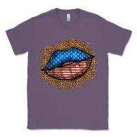 Lavender western 4 of july lips Classic Tee - BundleAndBundleShop