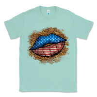 Seafoam western 4 of july lips Classic Tee - BundleAndBundleShop