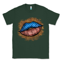 Sports Green western 4 of july lips Classic Tee - BundleAndBundleShop