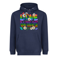 Navy Pride LGBTQ+ Love Wins Heavyweight Hoodie - BundleAndBundleShop