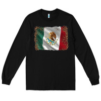 Black mexico flag black glitter leopard Long Sleeve Tee - AdoDesignShop