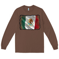 Chestnut mexico flag black glitter leopard Long Sleeve Tee - AdoDesignShop