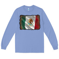 Colony Blue mexico flag black glitter leopard Long Sleeve Tee - AdoDesignShop