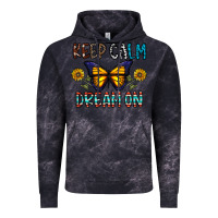 Cloud Black keep calm dream on Vintage Hoodie - CowhideDigitalArt