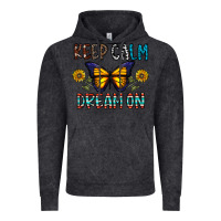 Vintage Black keep calm dream on Vintage Hoodie - CowhideDigitalArt