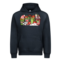 Navy Cow and strawberry coffee cups Urban Hoodie - HowdyJamesFarm