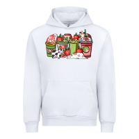 White Cow and strawberry coffee cups Urban Hoodie - HowdyJamesFarm