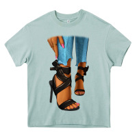 Arona black heels black fashion girl Heavy Core Tee - RanaPortraitStore