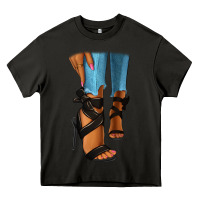 Asphalt black heels black fashion girl Heavy Core Tee - RanaPortraitStore
