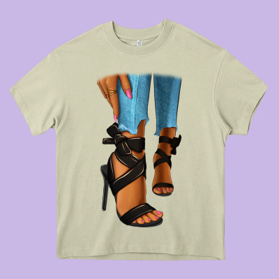 Heavy Core Tee black heels black fashion girl
