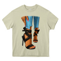 Mossy black heels black fashion girl Heavy Core Tee - RanaPortraitStore