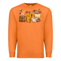 Carrot Honey And Bee With Flower Coffee Cup Premium Sweatshirt - BundleAndBundleShop