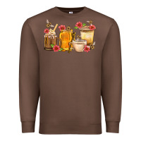 Chestnut Honey And Bee With Flower Coffee Cup Premium Sweatshirt - BundleAndBundleShop