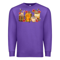 Honey And Bee With Flower Coffee Cup Premium Sweatshirt | Teevron
